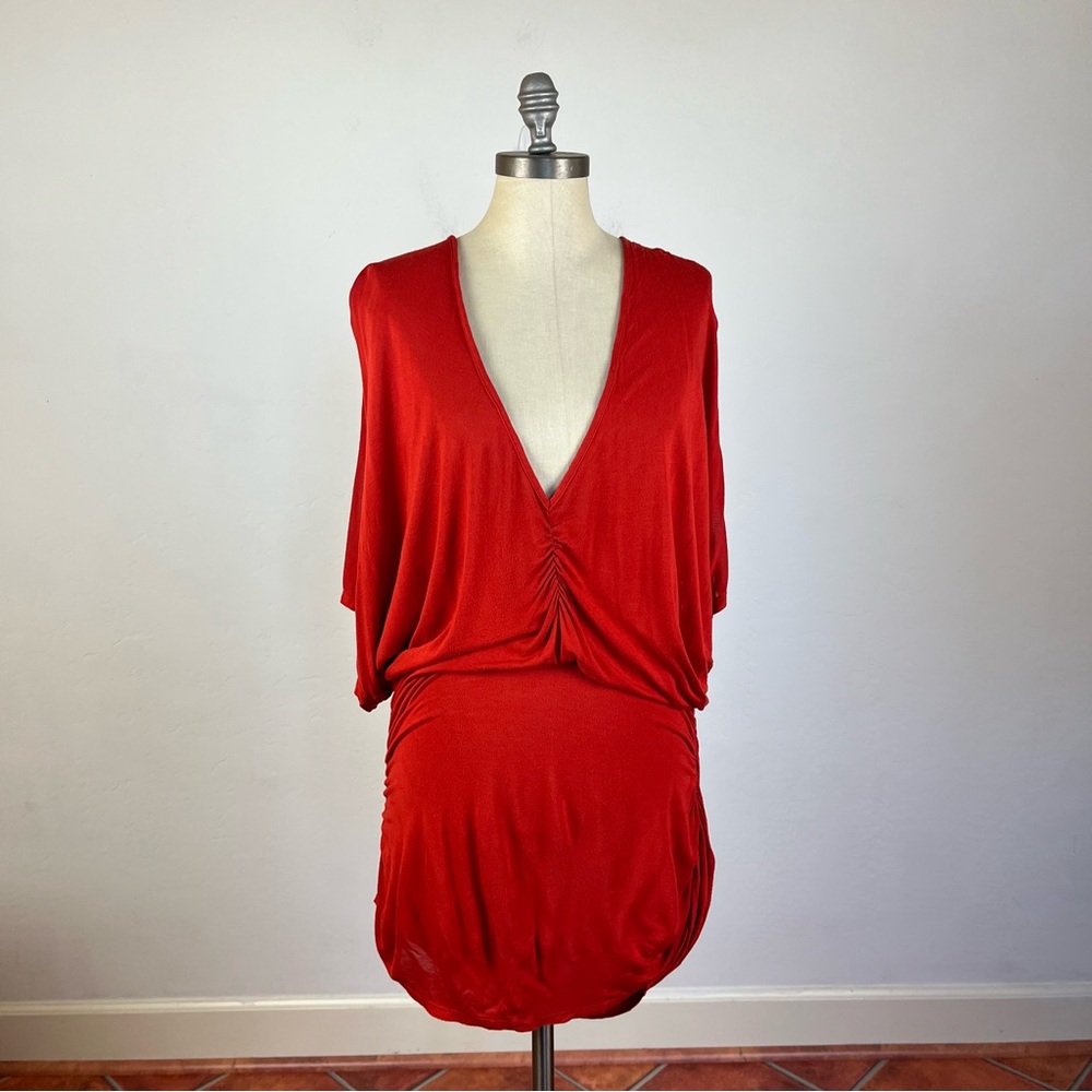 Anthropologie Weston Wear V Neck Red Tunic